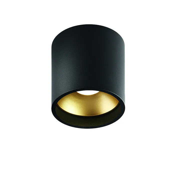 Solo Round 射灯 - 黑色/gold, 3000 kelvin - Light-Point