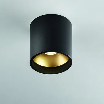 Solo Round 射灯 - 黑色/gold, 3000 kelvin - Light-Point