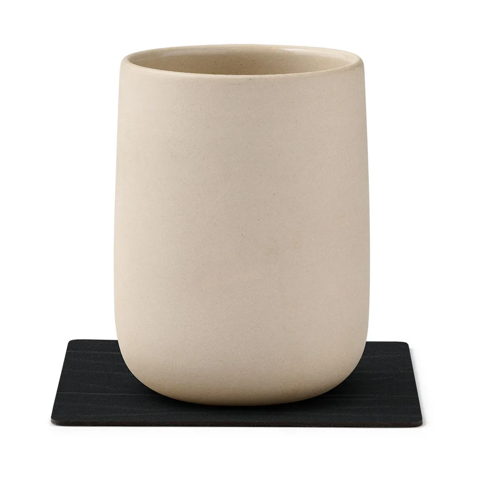 Buffalo coaster reversible square 1 pcs, 黑色-nature LIND DNA