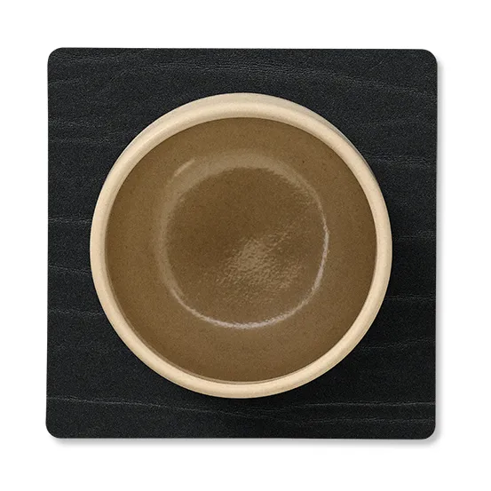 Buffalo coaster reversible square 1 pcs, 黑色-nature LIND DNA