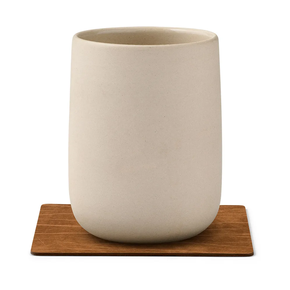 Buffalo coaster reversible square 1 pcs, 黑色-nature LIND DNA