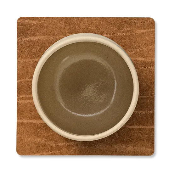 Buffalo coaster reversible square 1 pcs, 黑色-nature LIND DNA