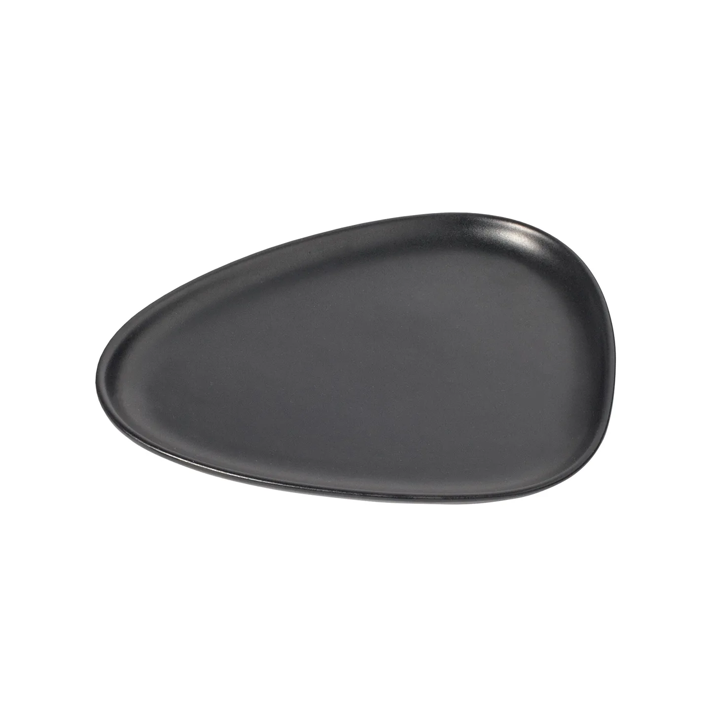 Curve Stoneware 小盘 19x22cm, 黑色 LIND DNA