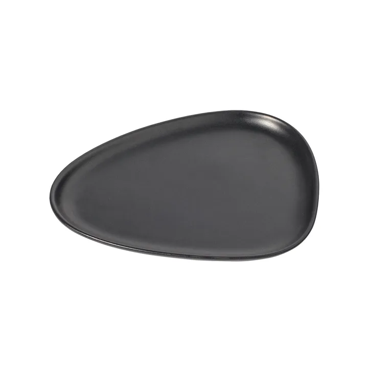 Curve Stoneware 小盘 19x22cm - 黑色 - LIND DNA