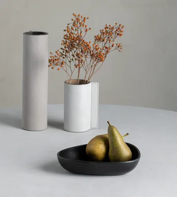 Curve Stoneware 深盘 19x22cm - 黑色 - LIND DNA