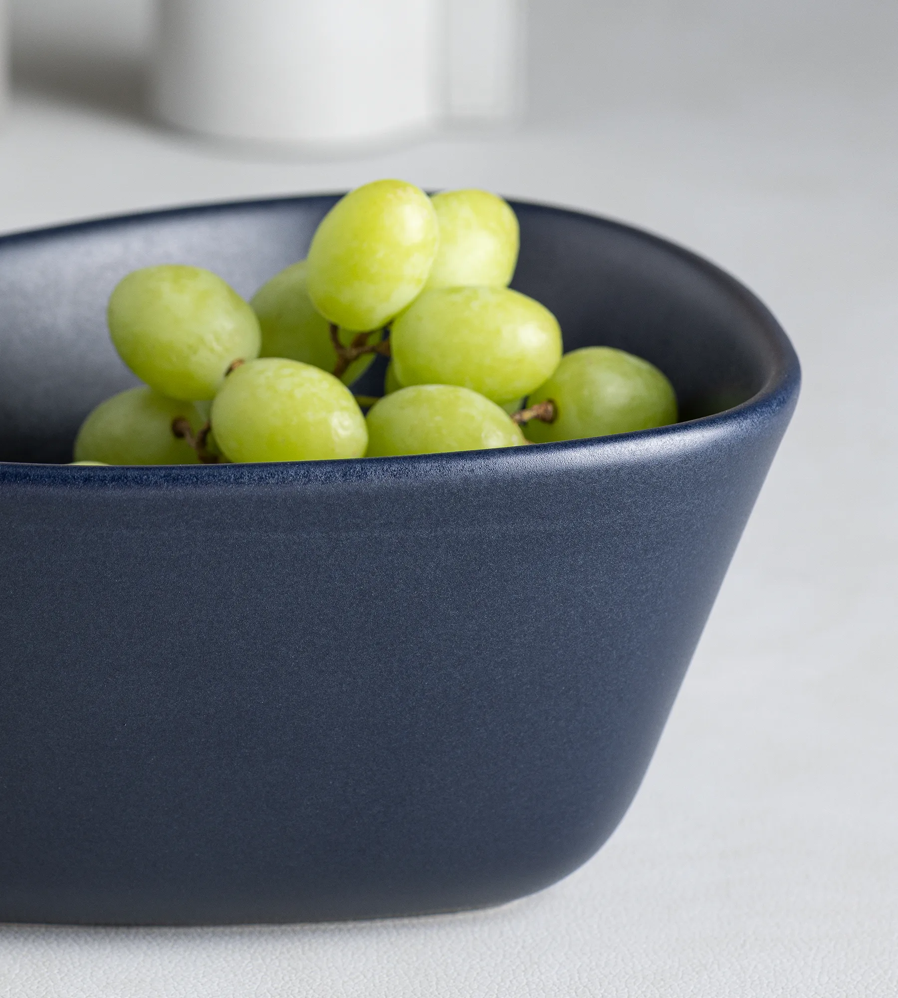 Curve Stoneware 碗 中号 20x22cm, 海军蓝 LIND DNA