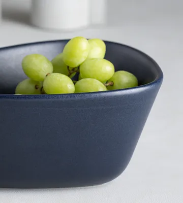 Curve Stoneware 碗 中号 20x22cm - 海军蓝 - LIND DNA