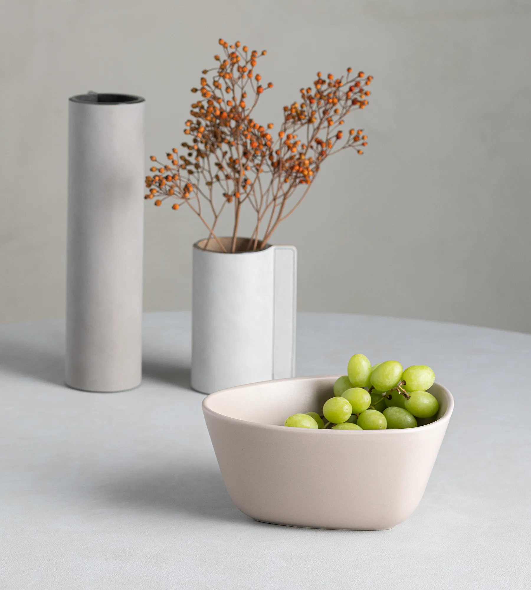 Curve Stoneware 碗 中号 20x22cm, 沙色 LIND DNA