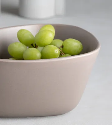 Curve Stoneware 碗 中号 20x22cm - 暖灰色 - LIND DNA