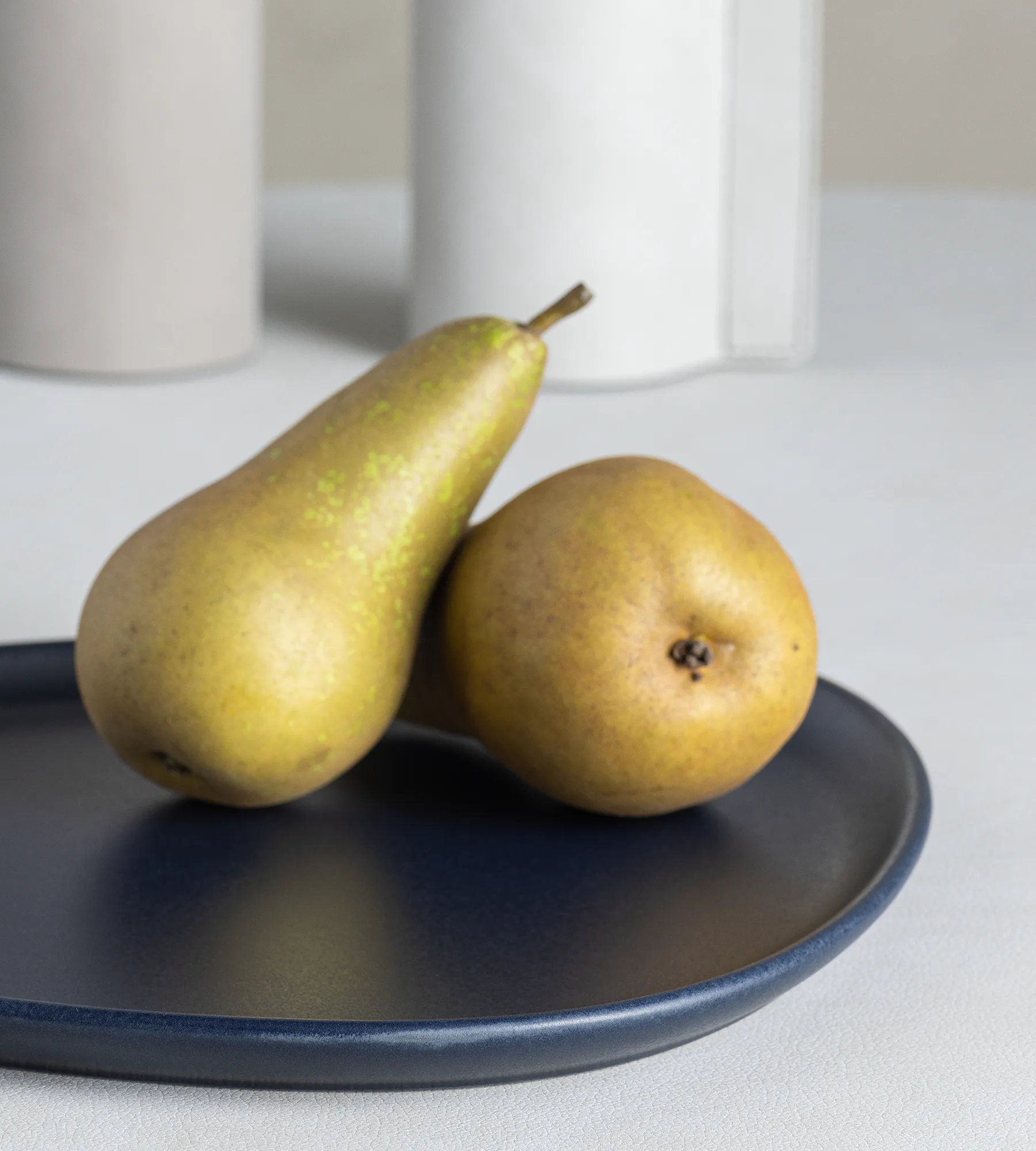 Curve Stoneware 盘子 26x30 cm, navy 蓝色 LIND DNA