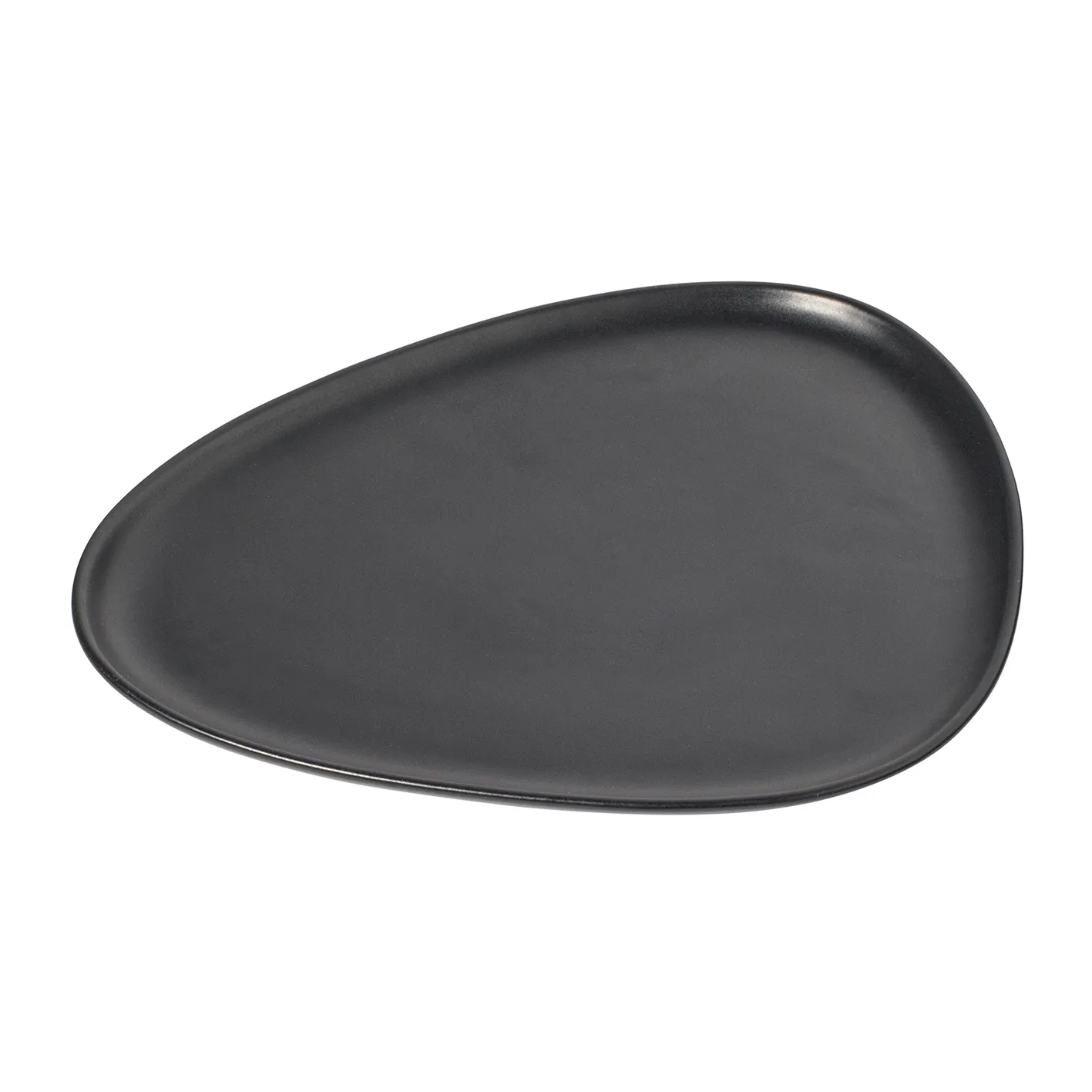 Curve Stoneware 盘 26x30cm, 黑色 LIND DNA