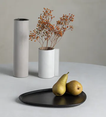 Curve Stoneware 盘 26x30cm - 黑色 - LIND DNA