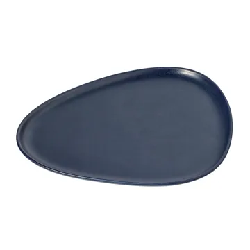 Curve Stoneware 盘 26x30cm - 藏蓝色 - LIND DNA