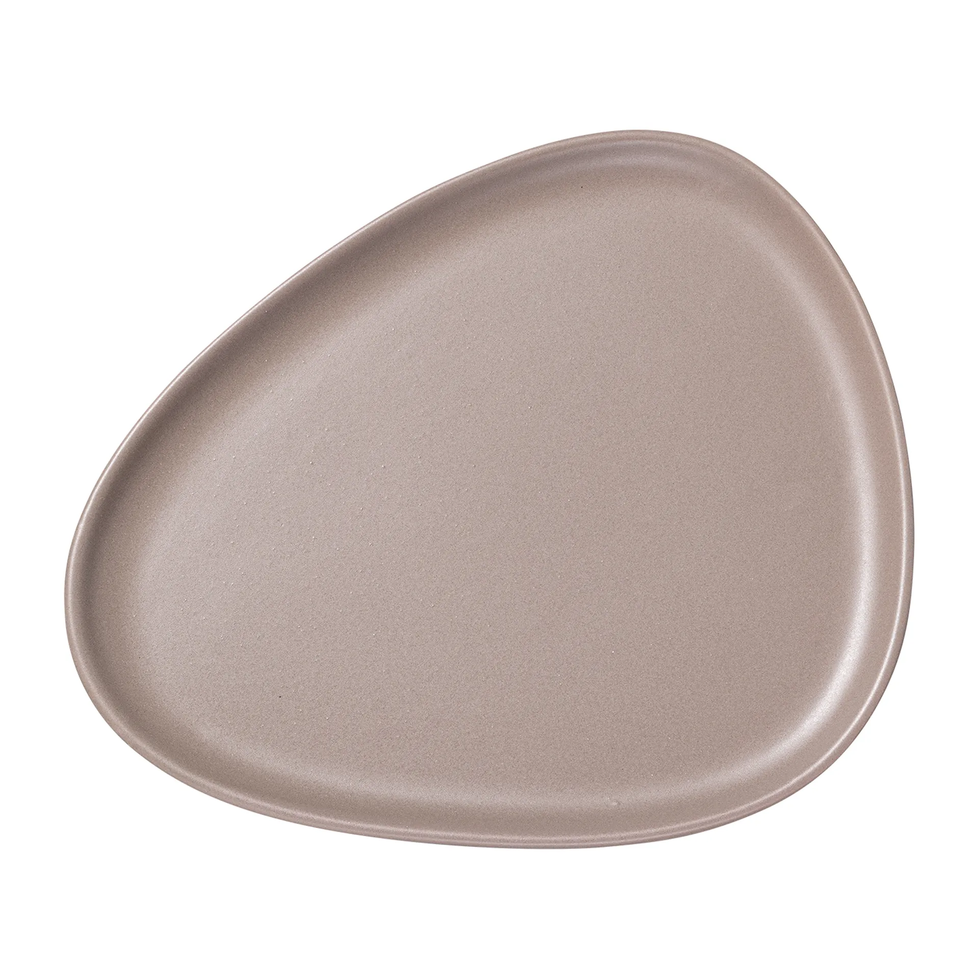 Curve Stoneware 盘 26x30cm, 暖灰色 LIND DNA
