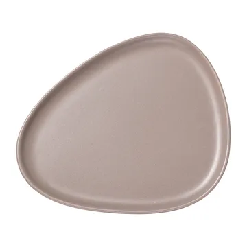 Curve Stoneware 盘 26x30cm - 暖灰色 - LIND DNA
