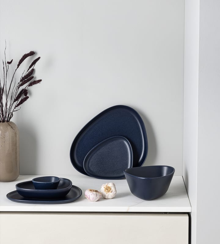 Curve Stoneware 碗  M 20x22 cm, navy 蓝色 LIND DNA