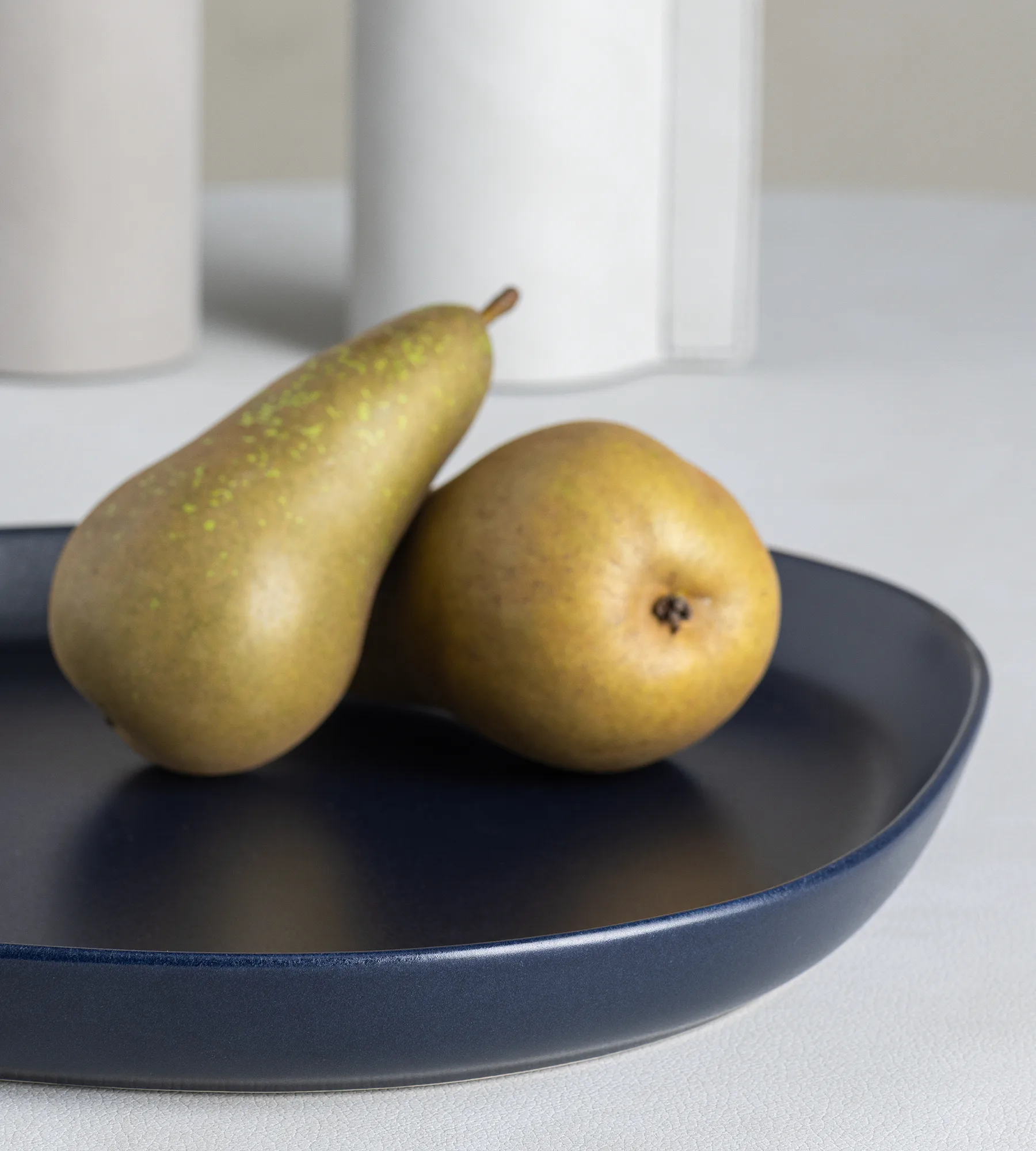 Curve Stoneware serving 碟 30x35 cm, navy 蓝色 LIND DNA