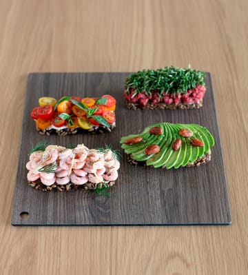 Cut & Serve square chopping board L - Walnut - LIND DNA