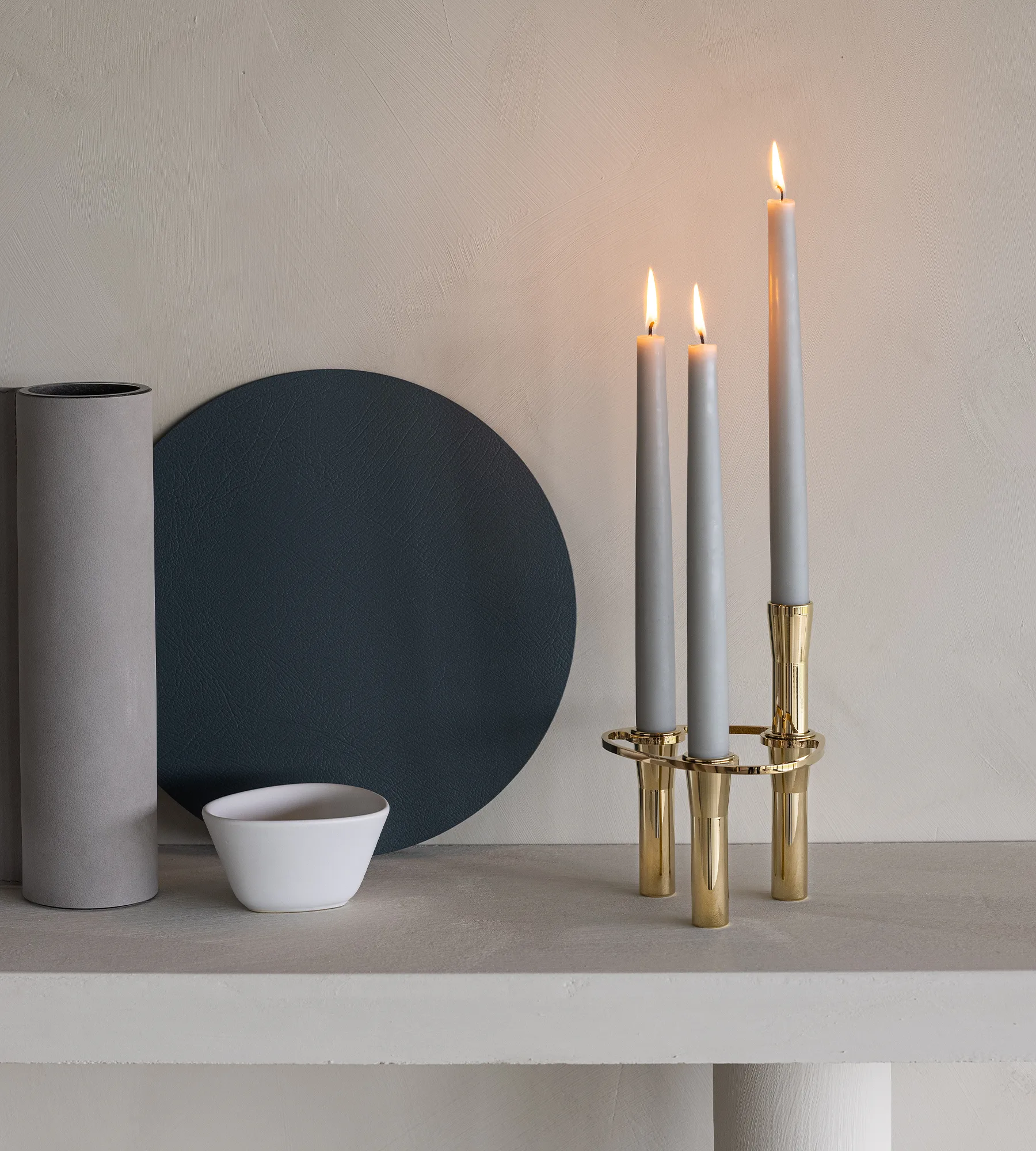 Lind Curve combinable 烛台 24K gold 盘子d, Single LIND DNA