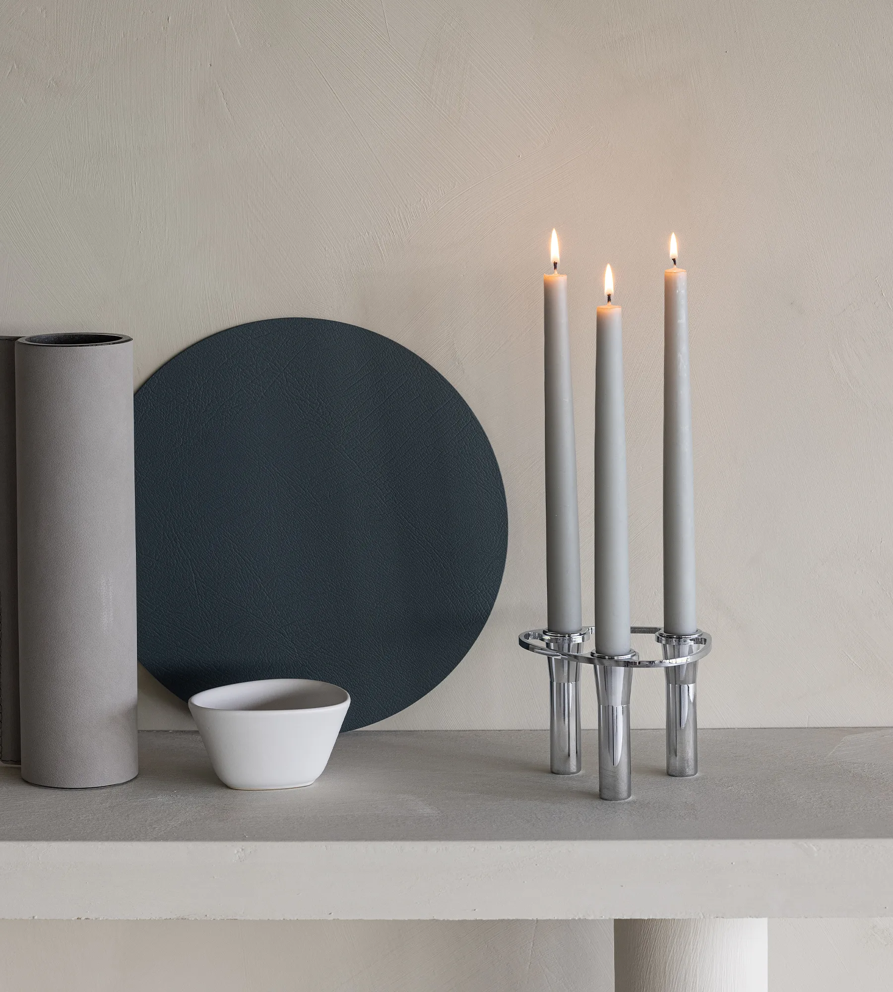 Lind Curve combinable 烛台 chrome, Triple LIND DNA