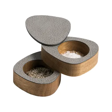 Lind DNA Curve系列 橡木调味罐两件套 - Natural-anthracite - LIND DNA