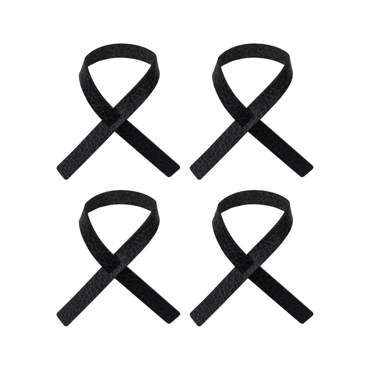 Loop餐巾环四件套 - 黑炭色 - LIND DNA