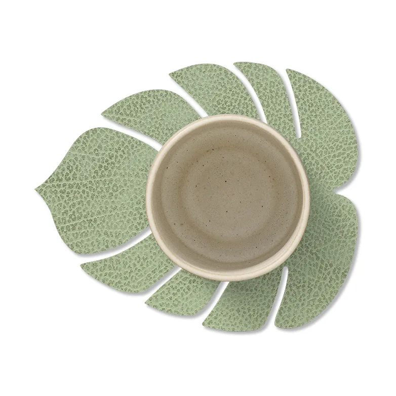 Monstera Leaf Hippo杯垫, 橄榄绿 LIND DNA