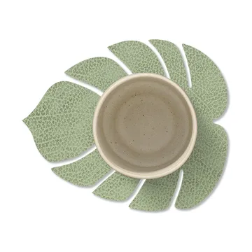 Monstera Leaf Hippo杯垫 - 橄榄绿 - LIND DNA