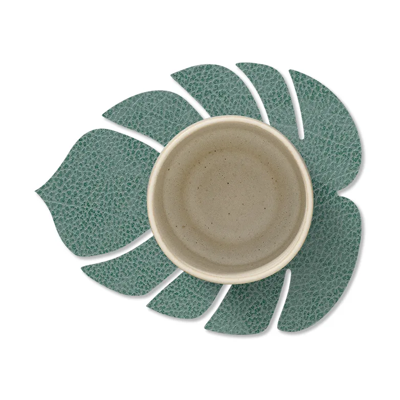 Monstera Leaf Hippo杯垫, 淡绿色 LIND DNA