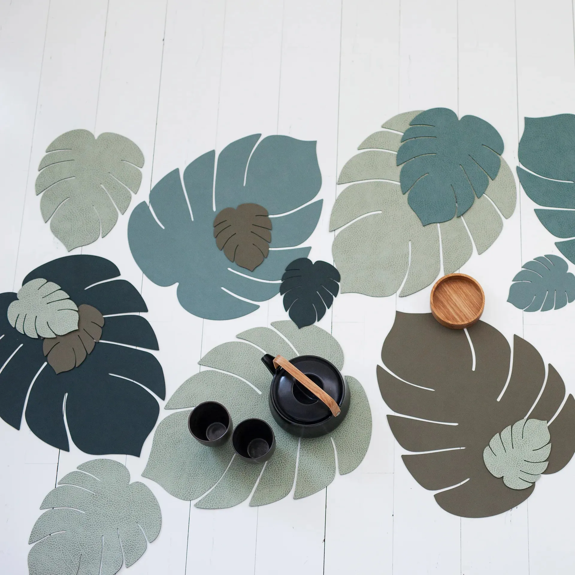 Monstera Leaf Nupo 杯垫, 淡绿色 LIND DNA