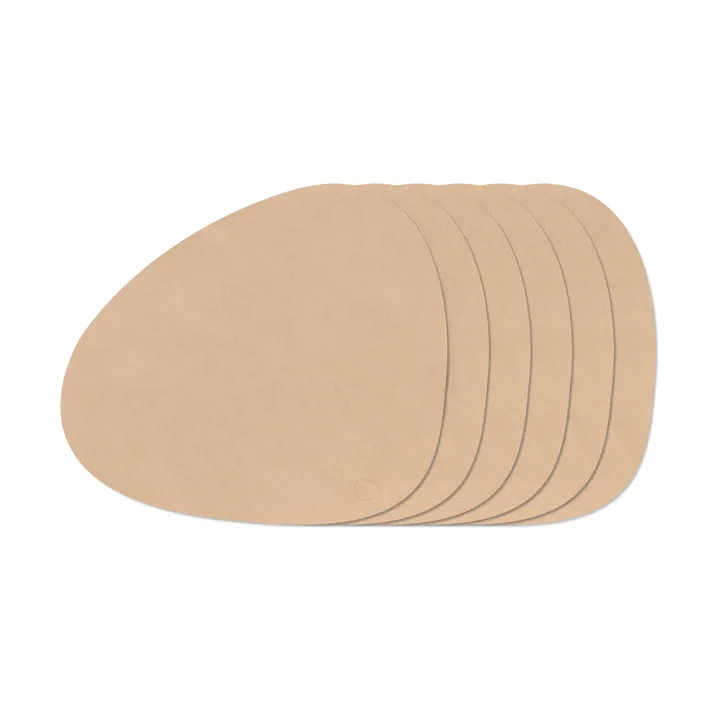 Nupo Curve 餐垫套装 - Nupo Sand，6件装 - LIND DNA