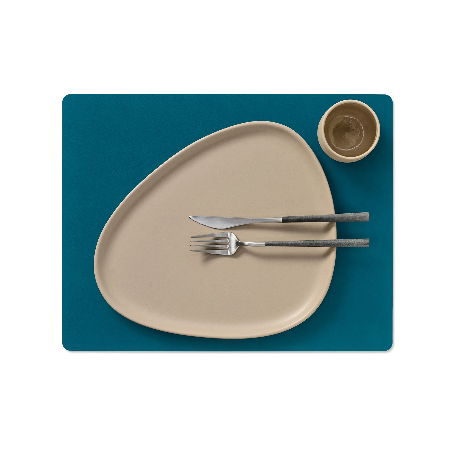 Nupo 餐垫 reversible square L 1 pc, Midnight 蓝色-petrol LIND DNA