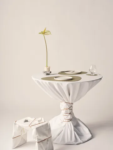 Nupo大号弧形餐垫 - 草本灰 - LIND DNA
