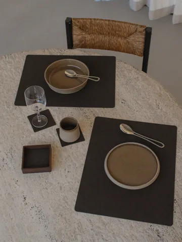 杯垫收纳木盒 - 烟熏橡木色 方形 S - LIND DNA