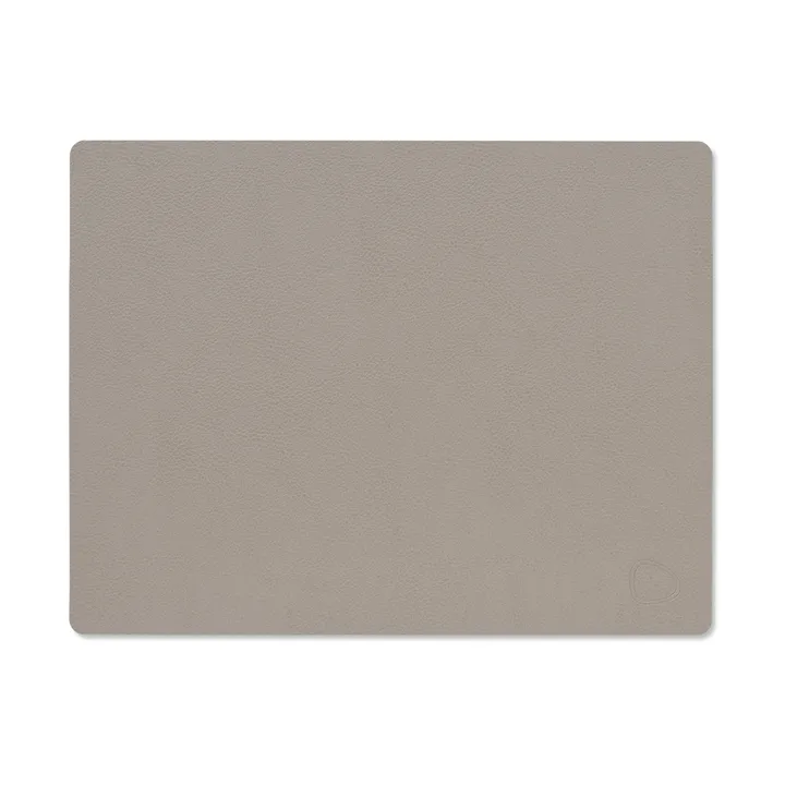 Serene 方形餐垫 中号 26.5x34.5cm - 烟灰灰色 - LIND DNA