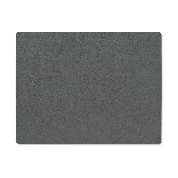 Serene 方形餐垫 中号 26.5x34.5cm - 无烟煤灰色 - LIND DNA