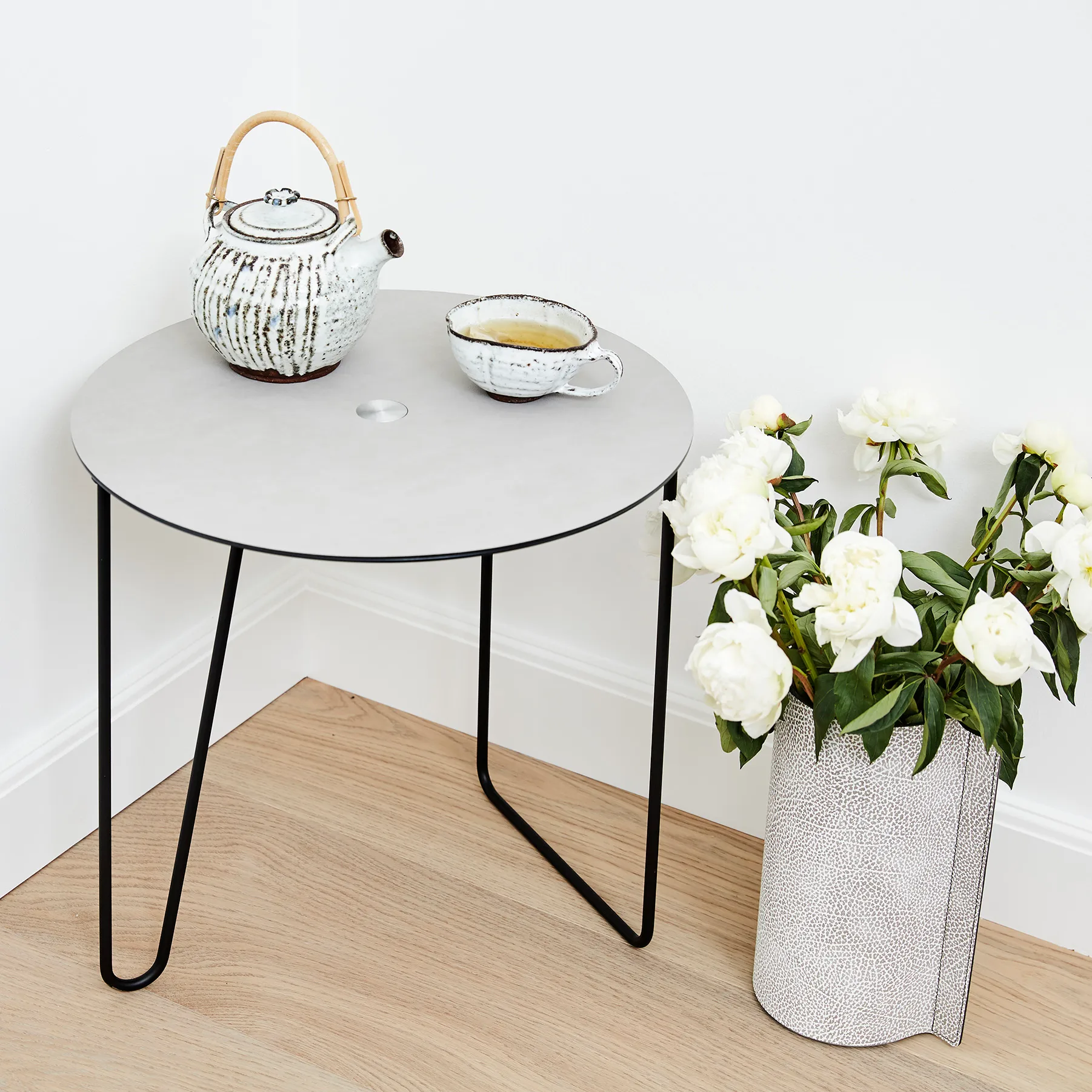 Turntable Nupo 边桌L, anthracite-light 灰色 LIND DNA