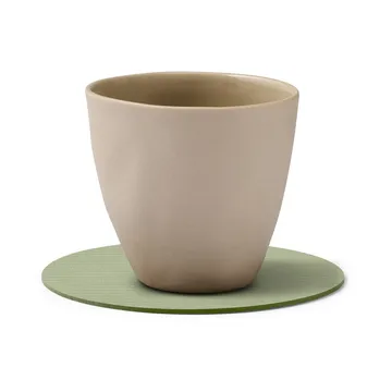 灯芯绒杯垫 - 橄榄绿 圆形 - LIND DNA