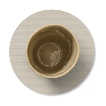灯芯绒杯垫 - 牡蛎白 圆形 - LIND DNA