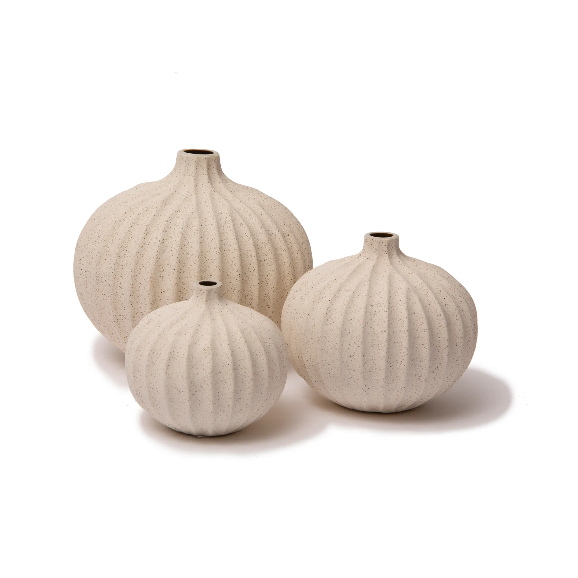 Bari 花瓶, 沙色 白色 light deep line, M Lindform