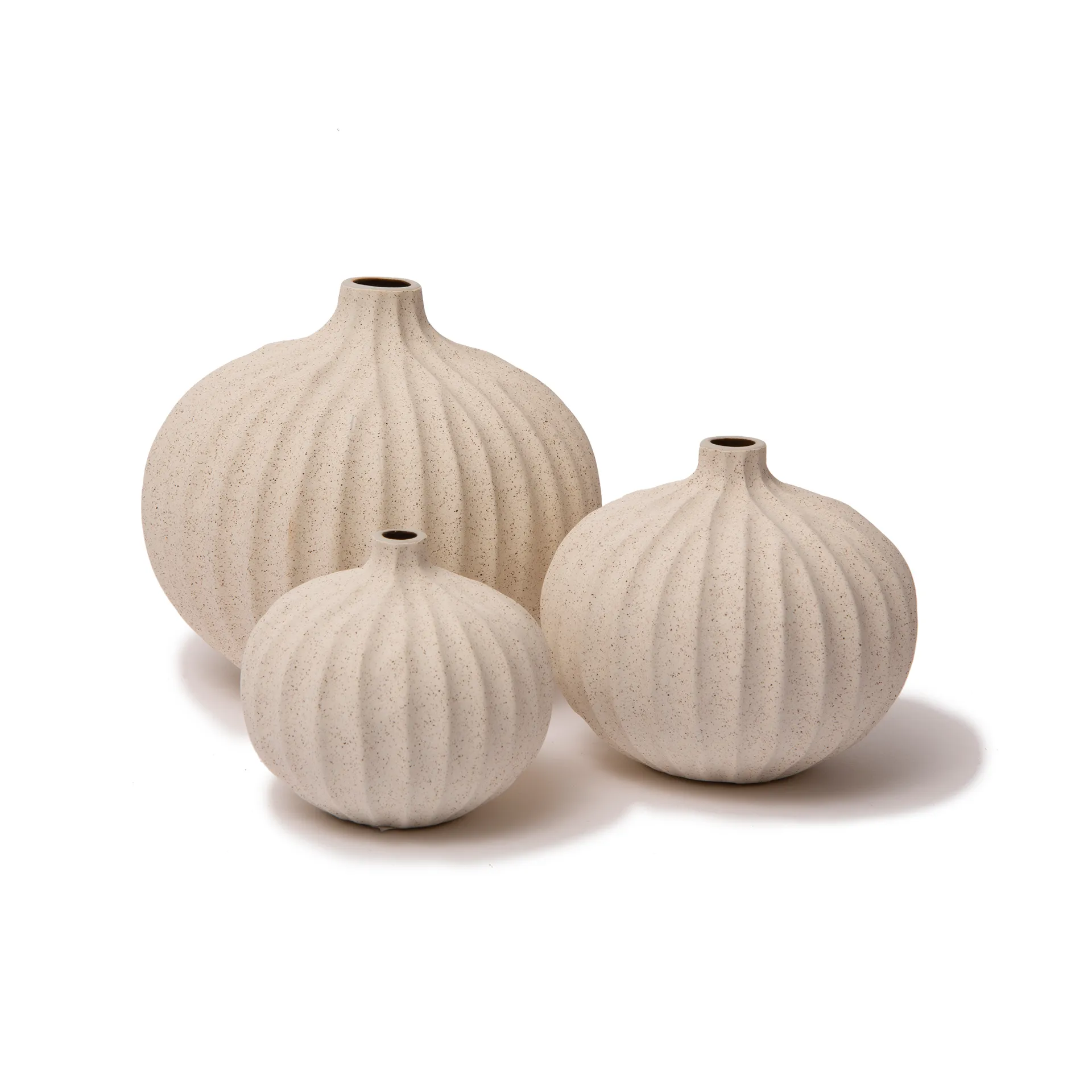 Bari 花瓶, 沙色 白色 light deep line, S Lindform