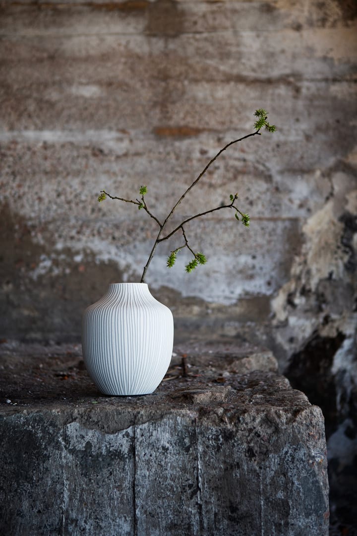 Kyoto 花瓶, 沙色 白色 stone stripe Lindform