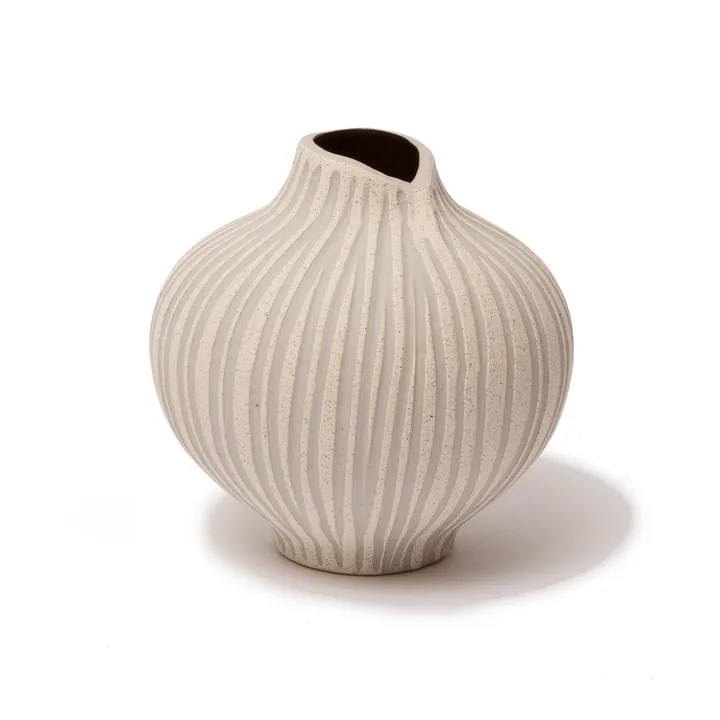 Line 花瓶 - 沙白石纹款_中号 - Lindform