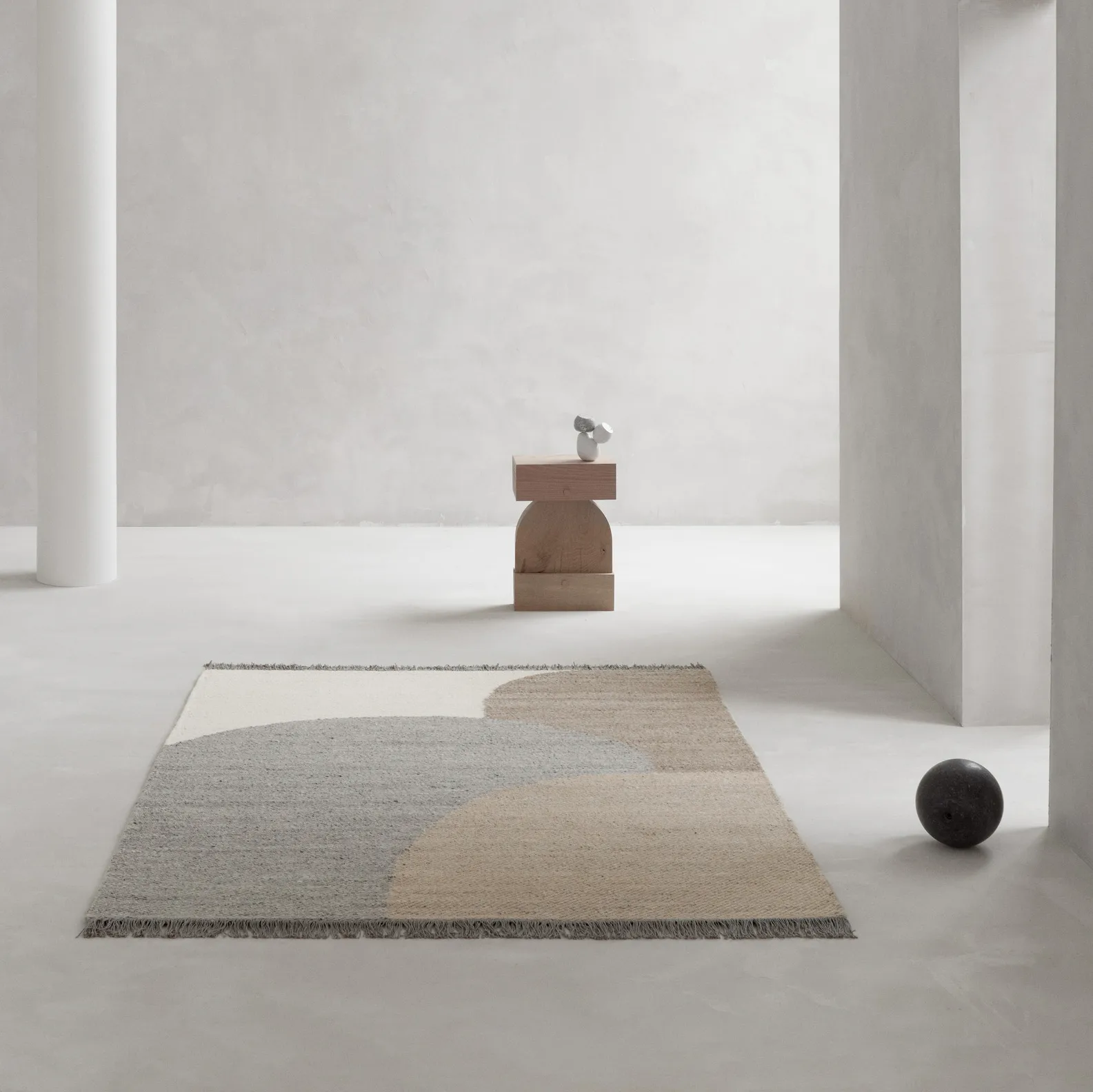 Eik 羊毛地毯170x240cm, 灰色 Linie Design