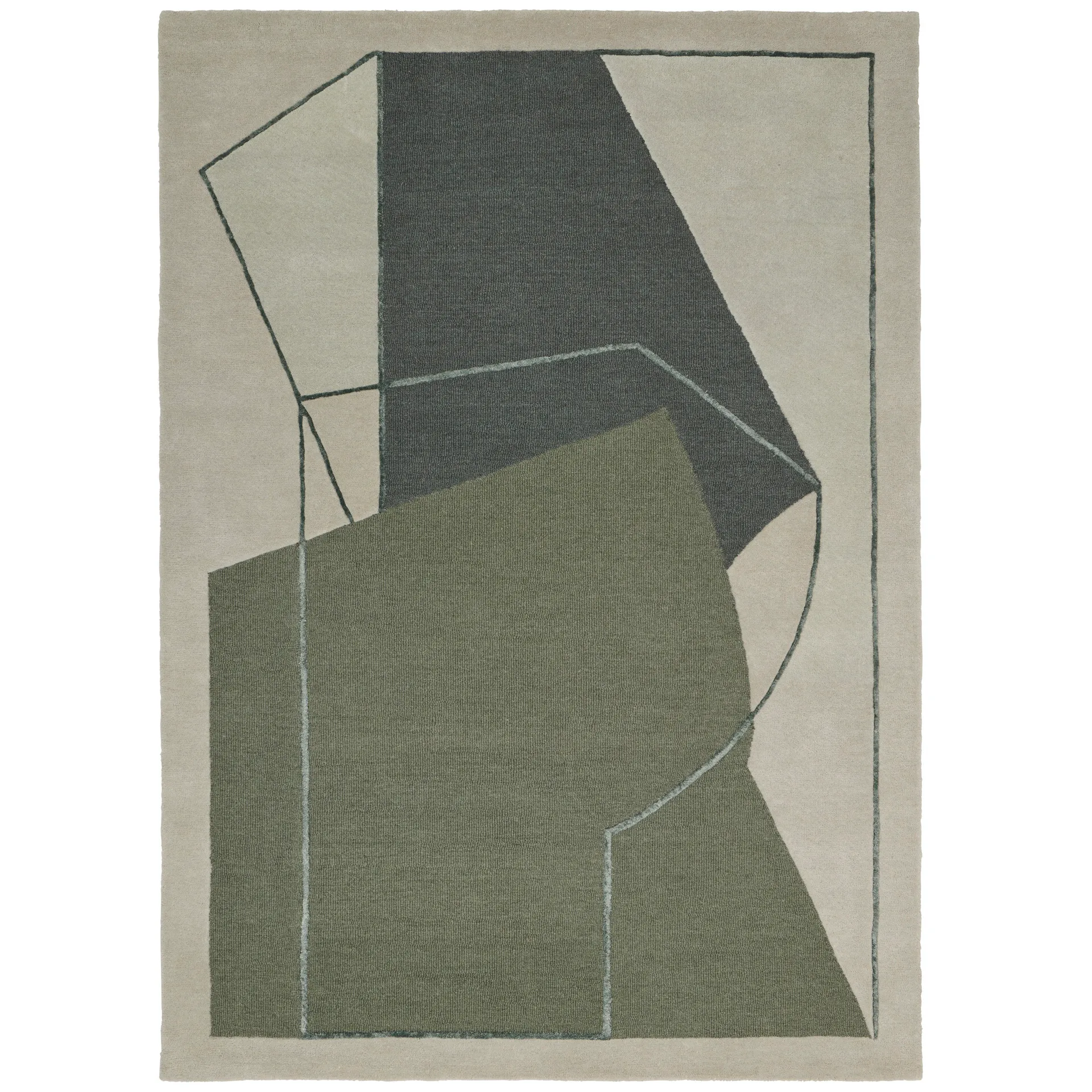 Furbo 地毯140x200cm, 苔藓绿 Linie Design