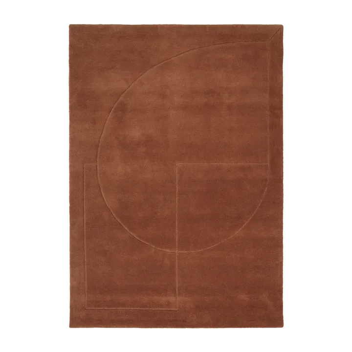 Lineal Poem羊毛地毯 - 琥珀色_140x200cm - Linie Design