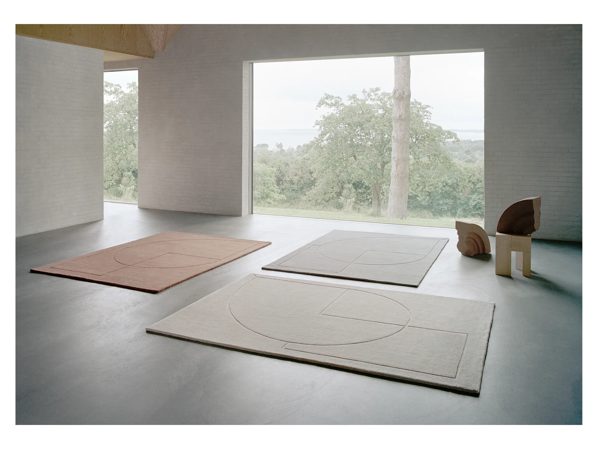 Lineal Poem羊毛地毯, 琥珀色_140x200cm Linie Design