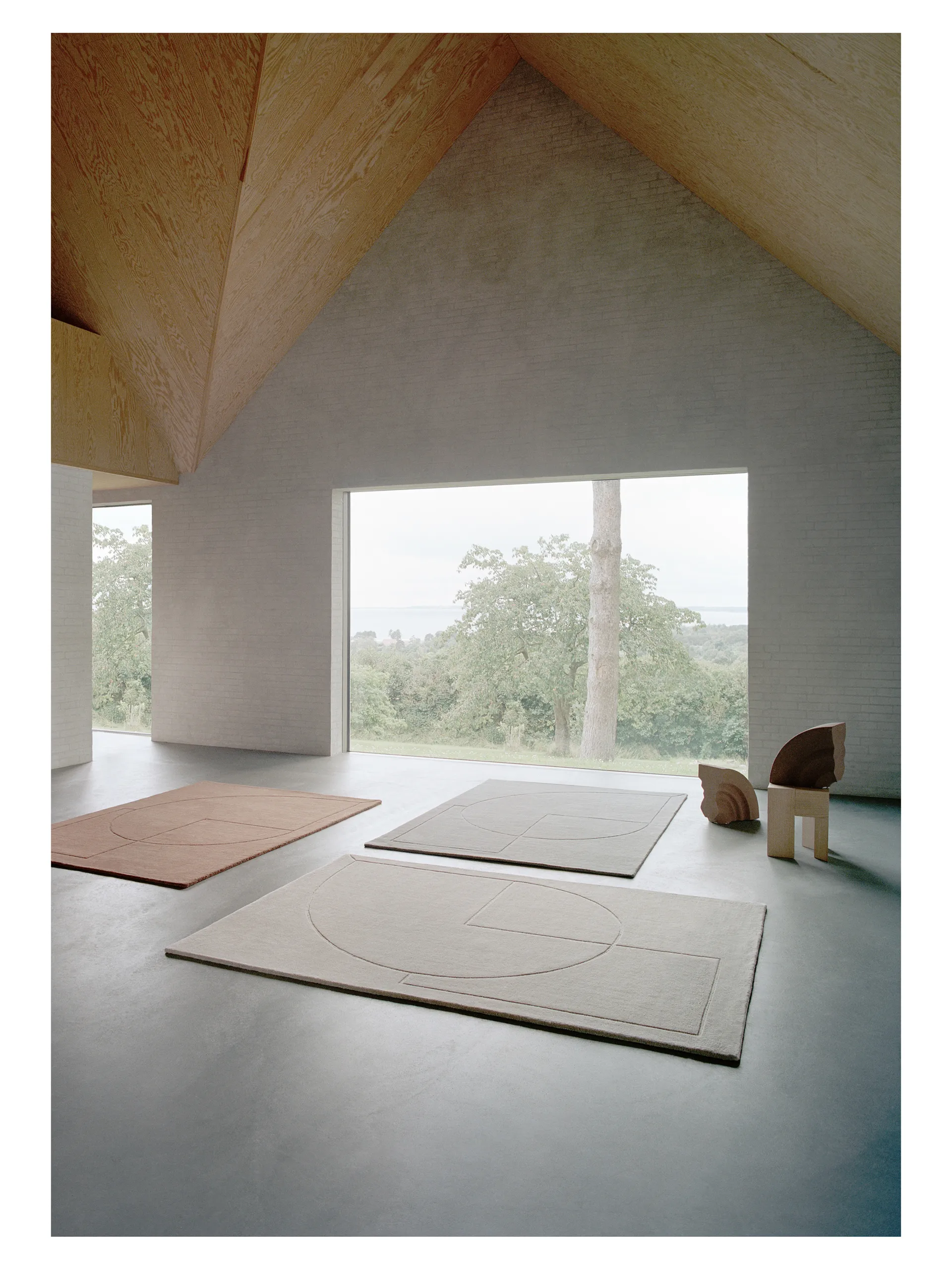 Lineal Poem羊毛地毯, 米色_140x200cm Linie Design
