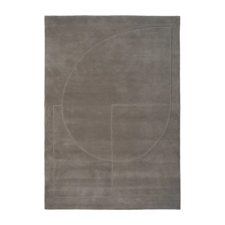 Lineal Poem羊毛地毯 - 灰色_140x200cm - Linie Design