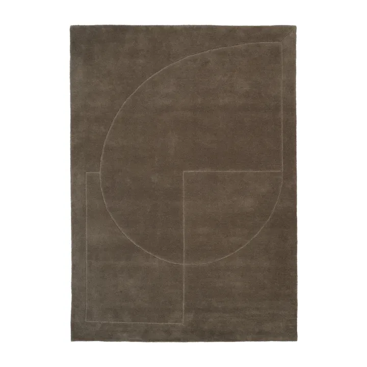 Lineal Poem羊毛地毯 - 苔藓绿_140x200cm - Linie Design
